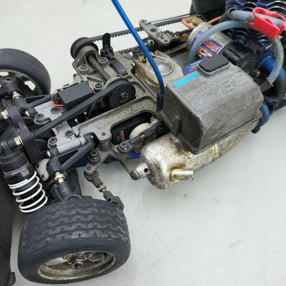 Traxxas vintage nitro 4-Tec, untested, rolls freely, red