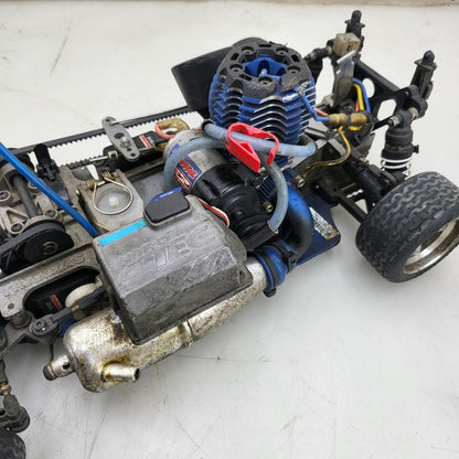 Traxxas vintage nitro 4-Tec, untested, rolls freely, red