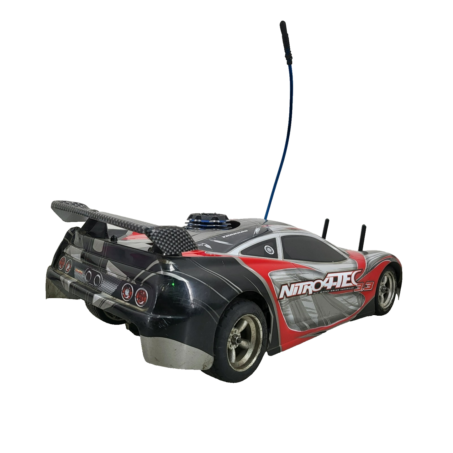 Traxxas vintage nitro 4-Tec, untested, rolls freely, red