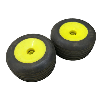 Losi 3 rib tires on yellow buggy wheels x2