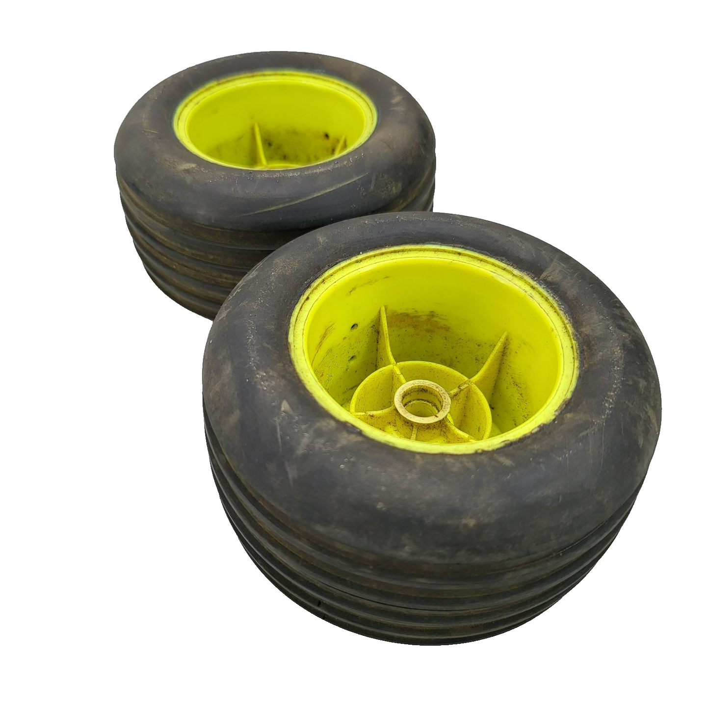 Losi 3 rib tires on yellow buggy wheels x2