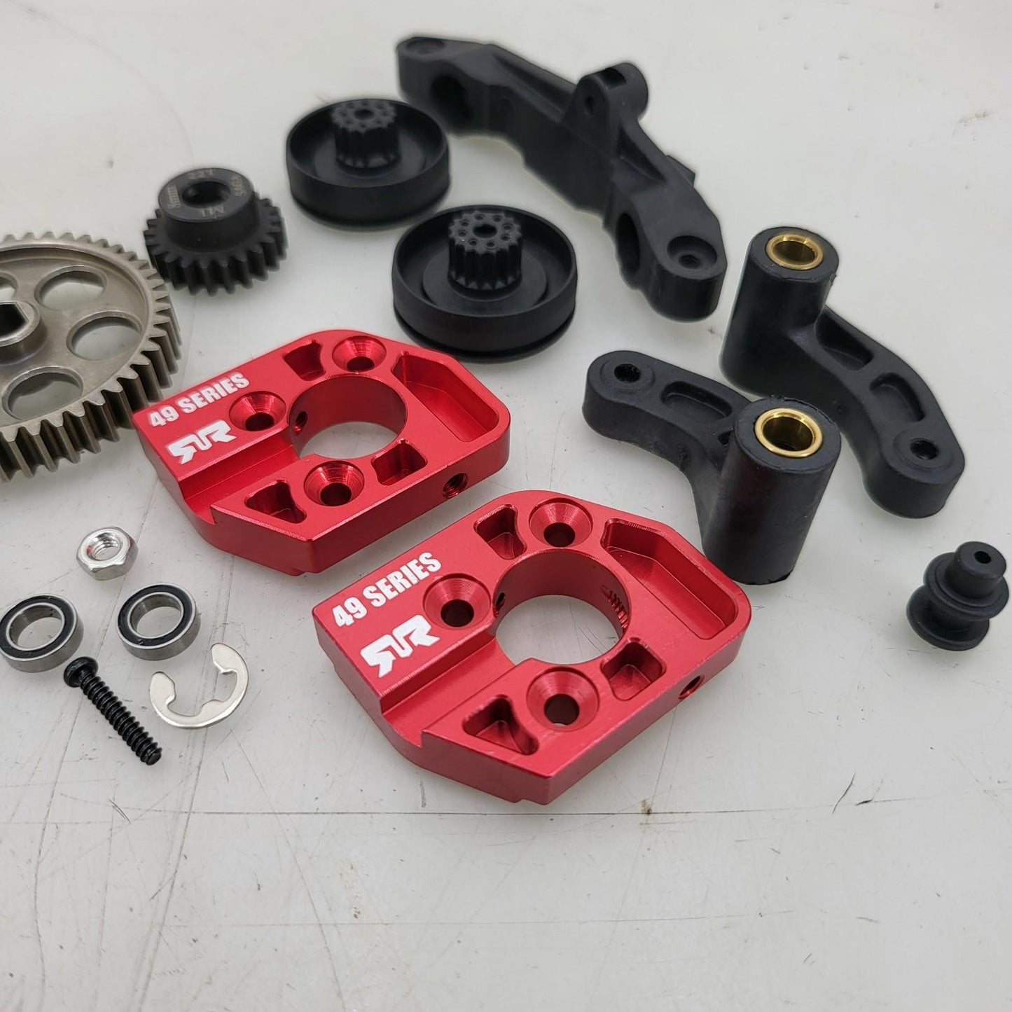 ARRMA Kraton 49 series motor plate x2, pinion, trans gears, bearings, etc