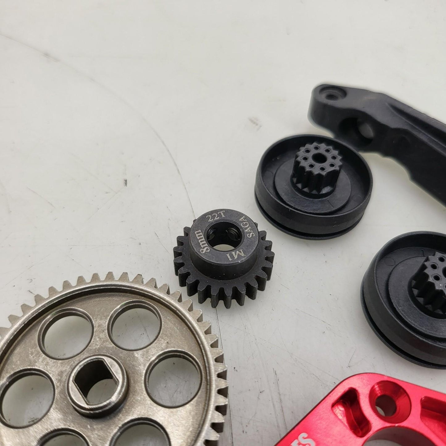 ARRMA Kraton 49 series motor plate x2, pinion, trans gears, bearings, etc
