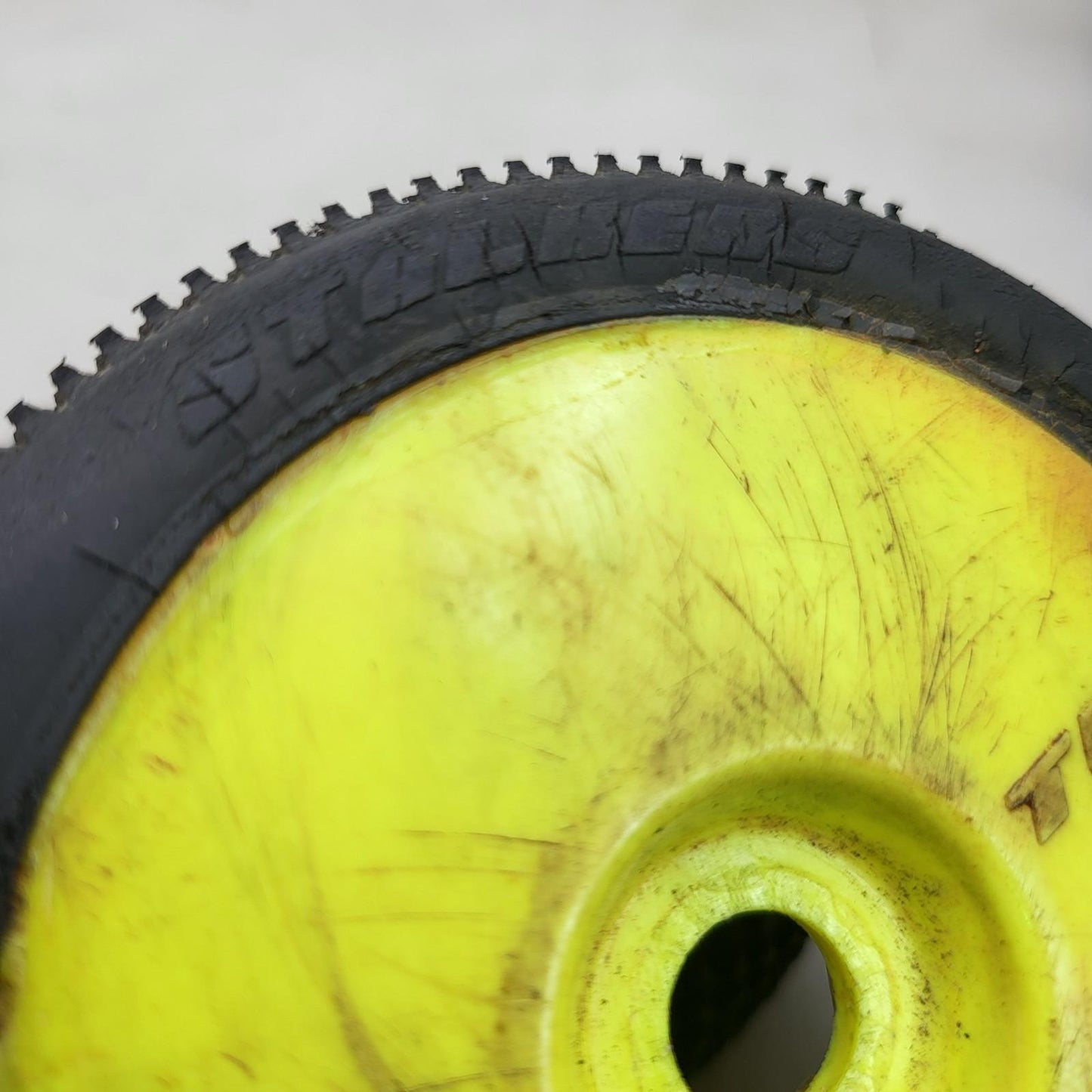 x4 1/8 yellow buggy wheels, team losi and panther, two different treads