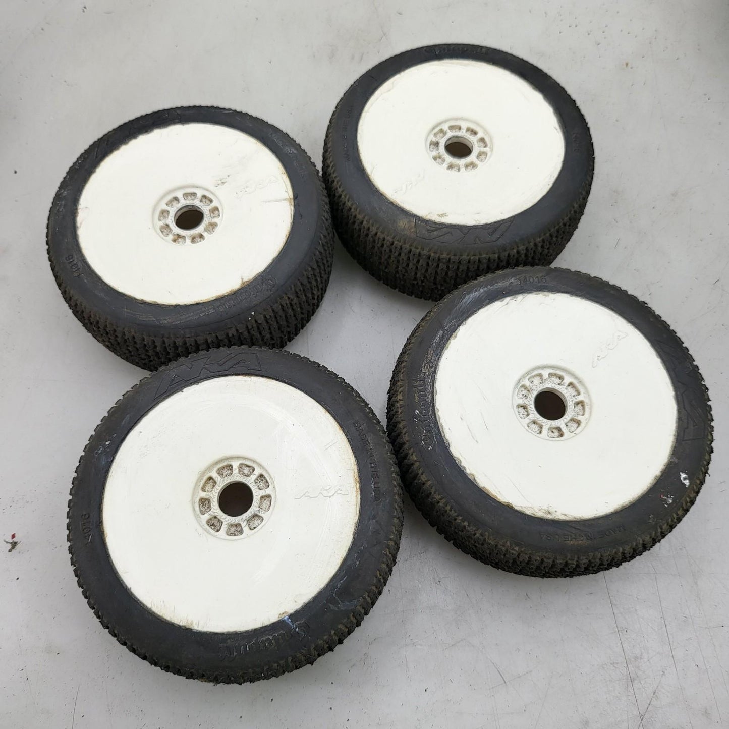 AKA 1/8th white buggy wheels on AKA Catapult tires