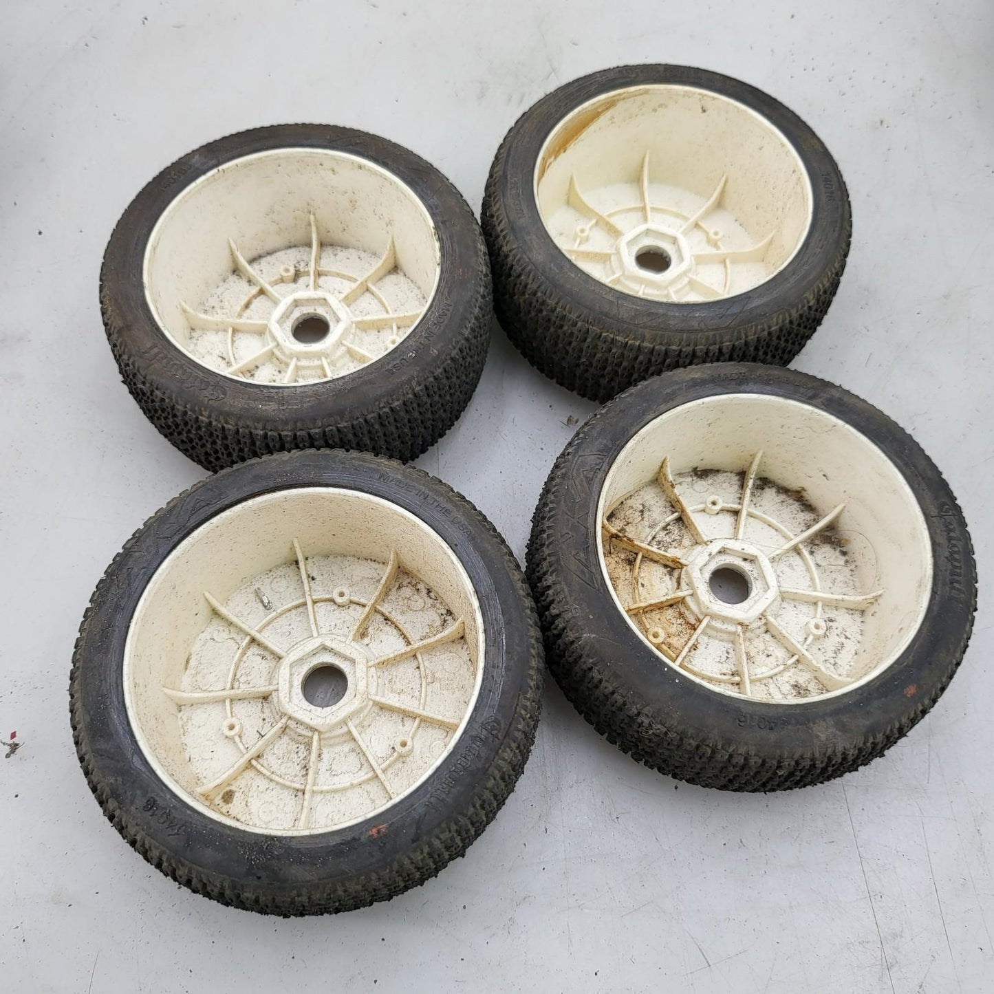 AKA 1/8th white buggy wheels on AKA Catapult tires