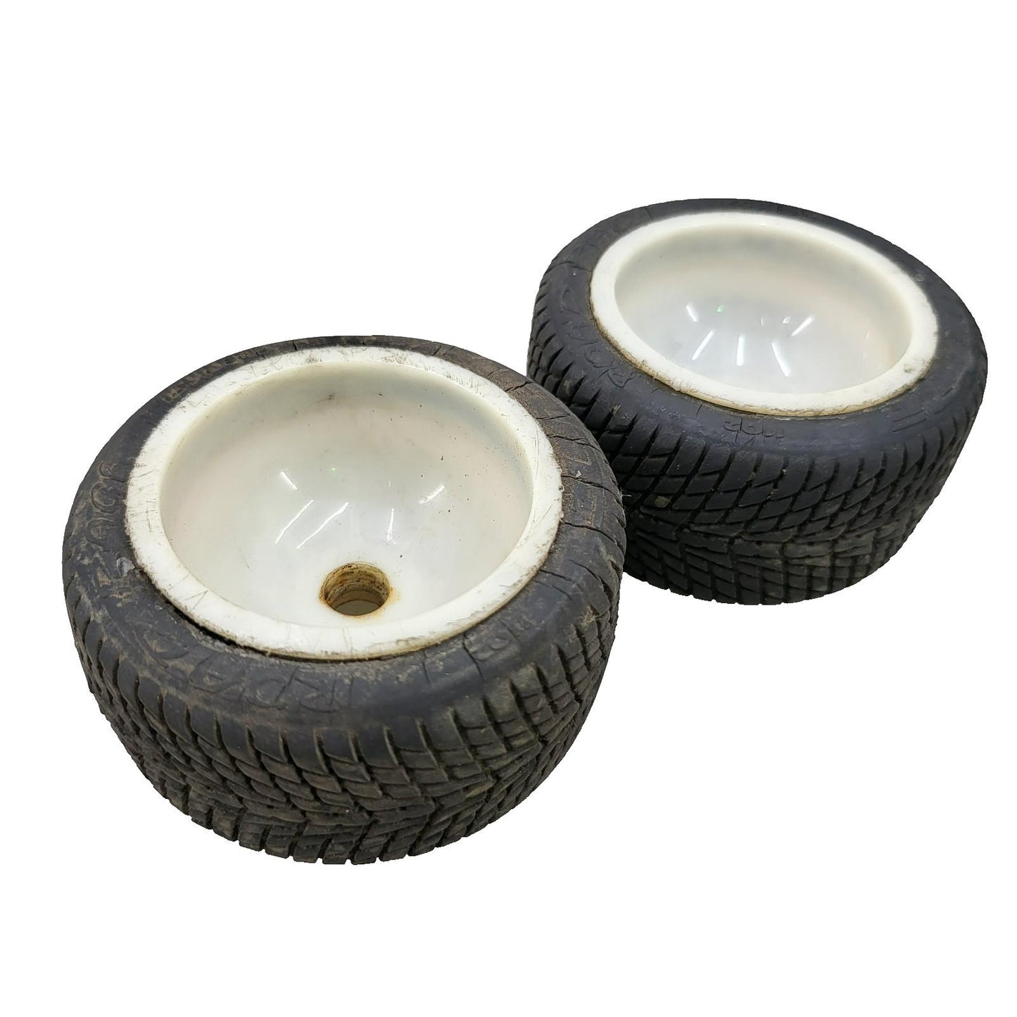 Pro-line road rage tires on white concave buggy wheels x2 1.5 x 3.45