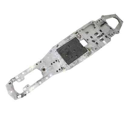 Unknown nitro chassis with extra drilled holes, 15in long. Kyosho, Mugen ?