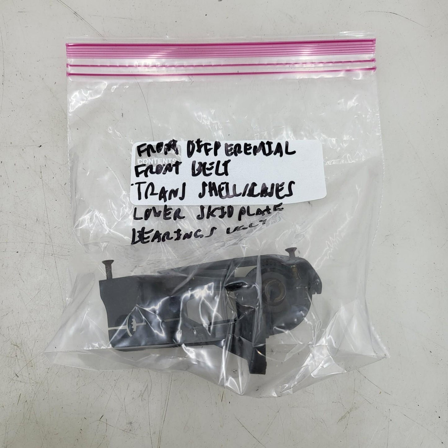 Losi rear differential with belt, case, skid plate