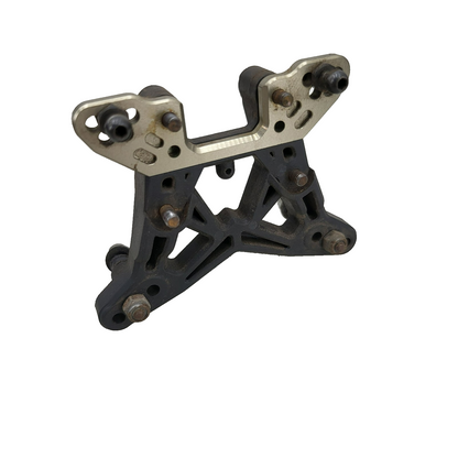 Losi front shock tower #L22-7391, aluminum camber link mount, shock standoffs