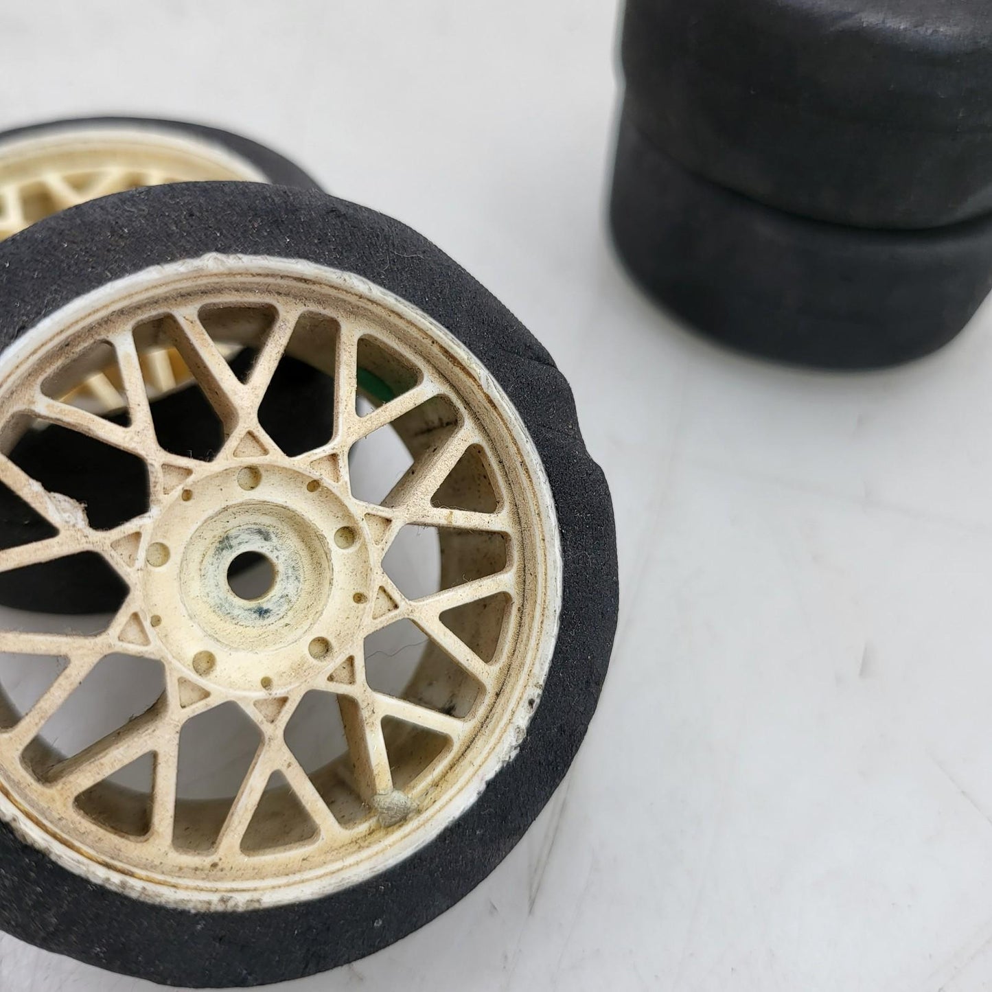 x4 unbranded mesh wheels 1/10th scale on foam tires