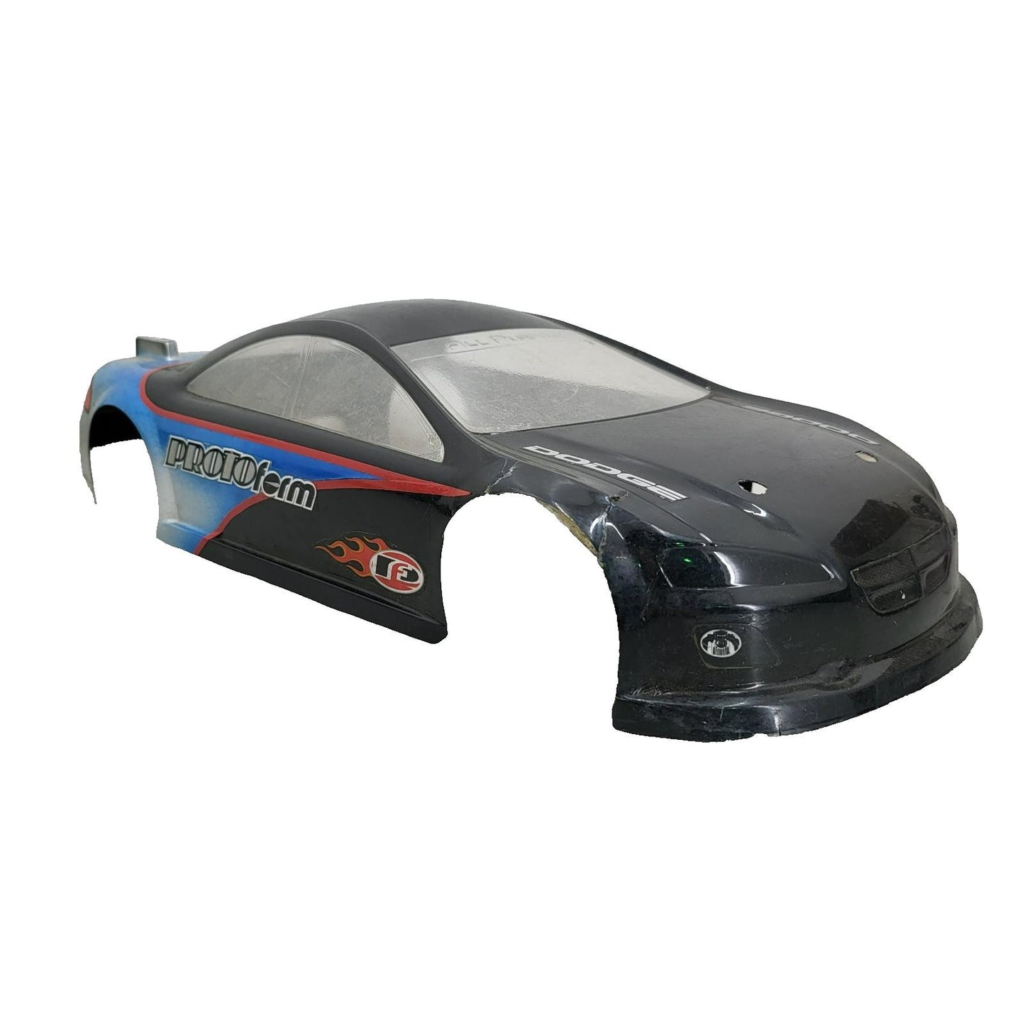 PhotoForm Dodge Stratus 1/10th scale body/ shell, black, some cracks