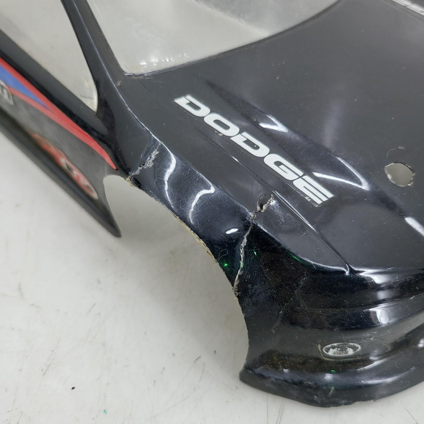 PhotoForm Dodge Stratus 1/10th scale body/ shell, black, some cracks
