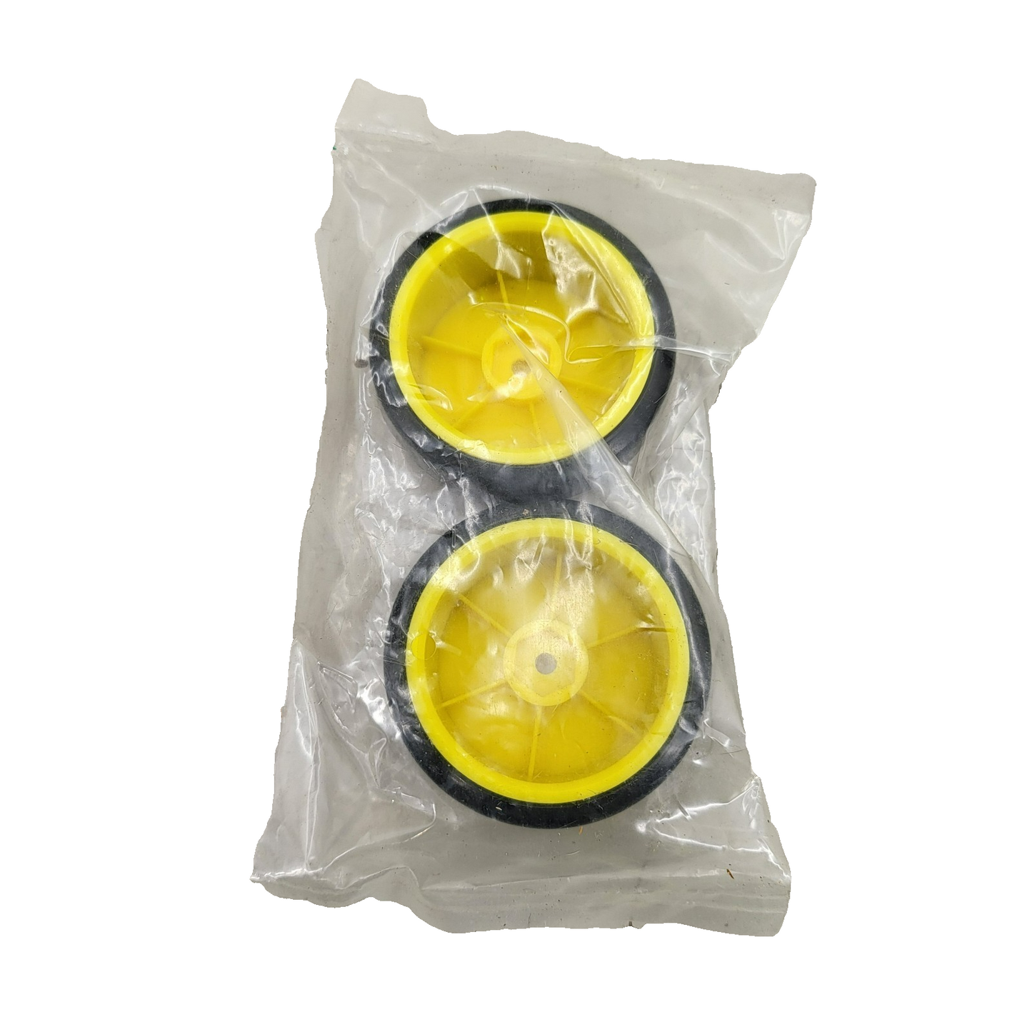 1/10th scale new drift tires on yellow buggy style dish wheels