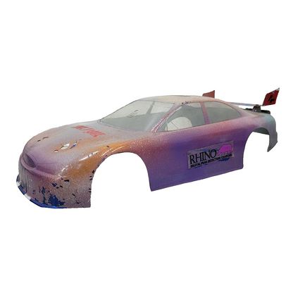 1/10th scale body/ shell, painted pink and blue