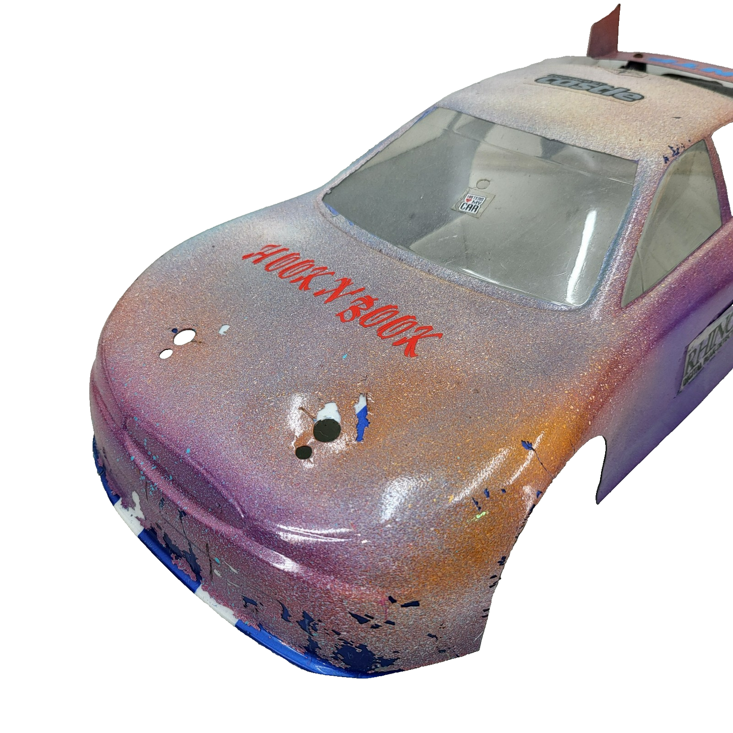 1/10th scale body/ shell, painted pink and blue
