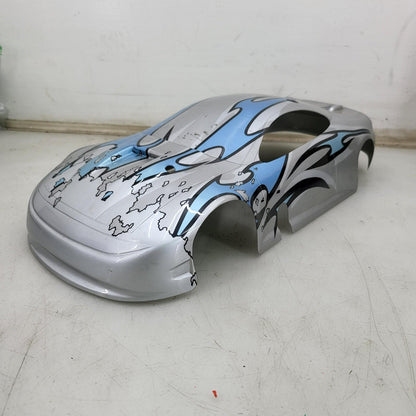 1/10th scale rc body/ shell grey and blue, nice condition