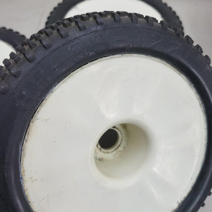 Cen Racing 88-39-122 "Sniper" tires on white buggy wheels  1/8, 1/7 x3