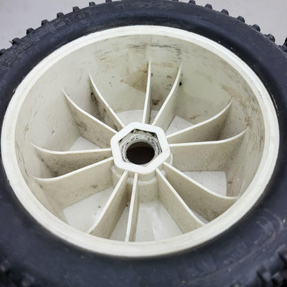 Cen Racing 88-39-122 "Sniper" tires on white buggy wheels  1/8, 1/7 x3
