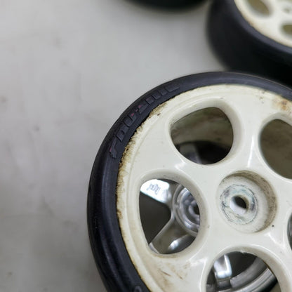 X7 1/10th scale wheels, V-rage tires on 3, HPI on the other 4