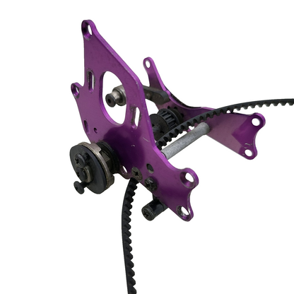 HPI Sprint 2 left and right motor plates with belt tensioner, pulleys, belt