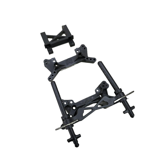 HPI racing Sprint 2 front and rear shock towers with mount and body posts