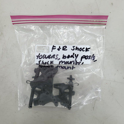 HPI racing Sprint 2 front and rear shock towers with mount and body posts