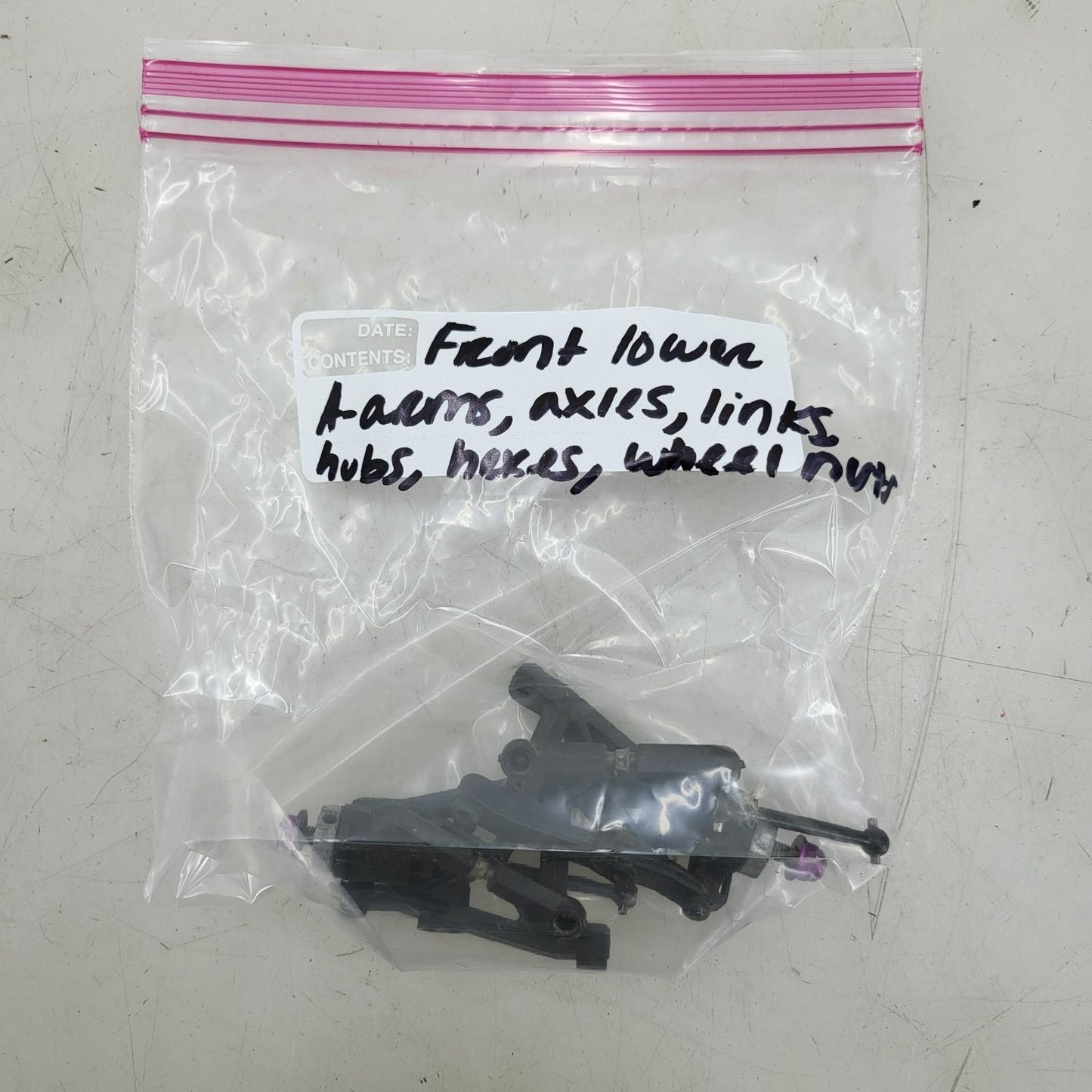 HPI Racing Sprint 2 front A arms, knuckle, axles, hexes, wheel nuts, RPM linkage