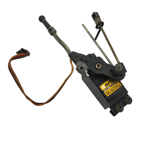 Hobao Hyper 7 throttle servo with linkage, Savox SC-0254