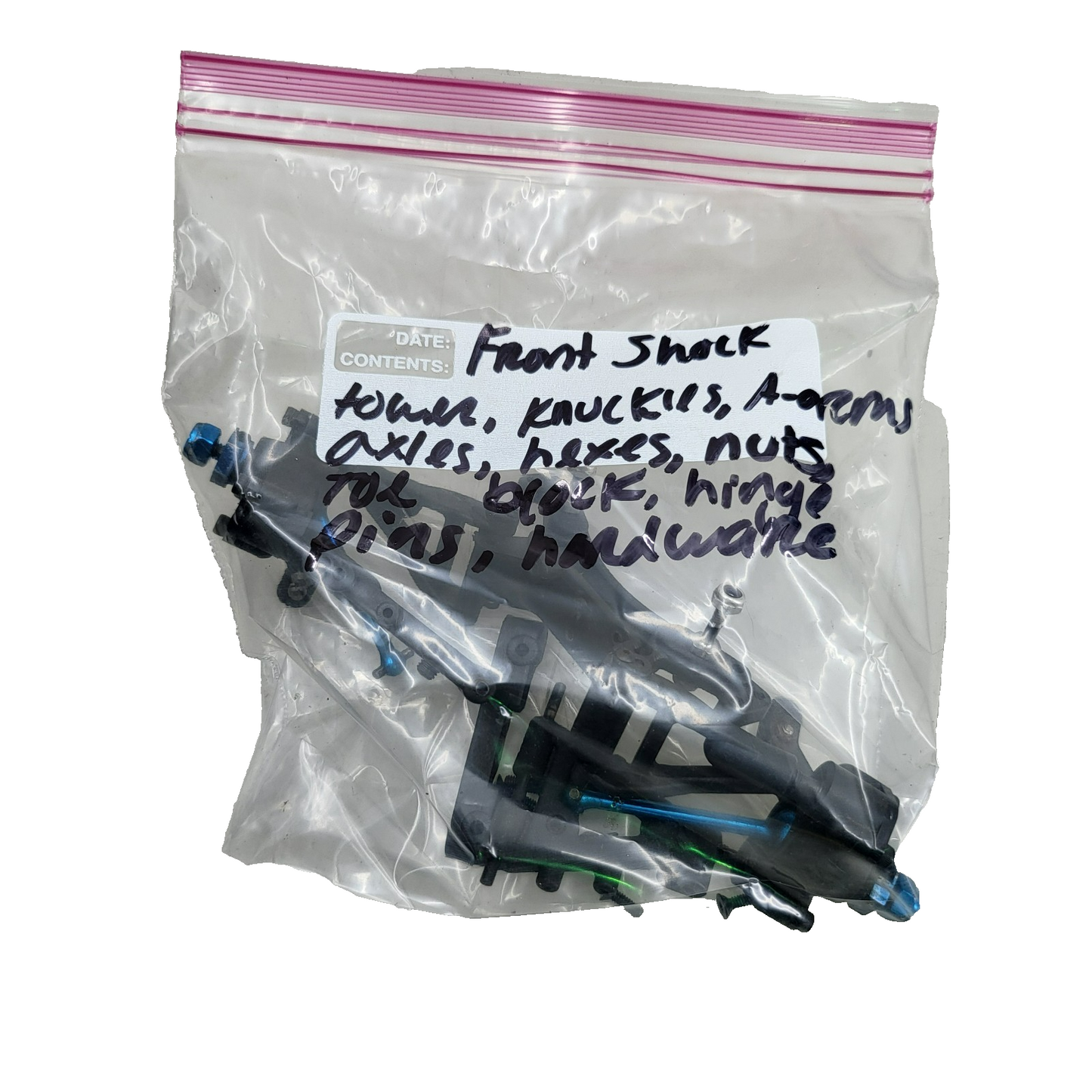 Team Associated Nitro TC3 front shock tower, knuckles, CVD's, A-arms, +