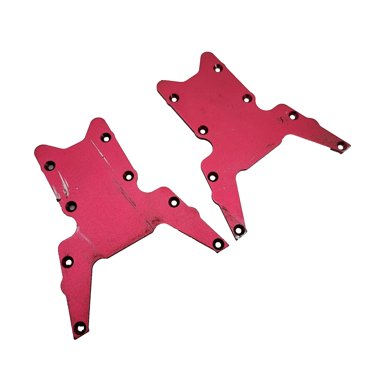 Losi LST XXL 2 gas red aluminum chassis plates, skid plates, top plates