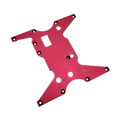 Losi LST XXL 2 gas red aluminum chassis plates, skid plates, top plates