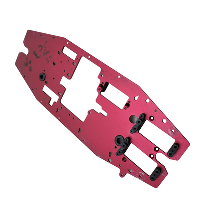 Losi LST XXL 2 gas red aluminum chassis plates, skid plates, top plates
