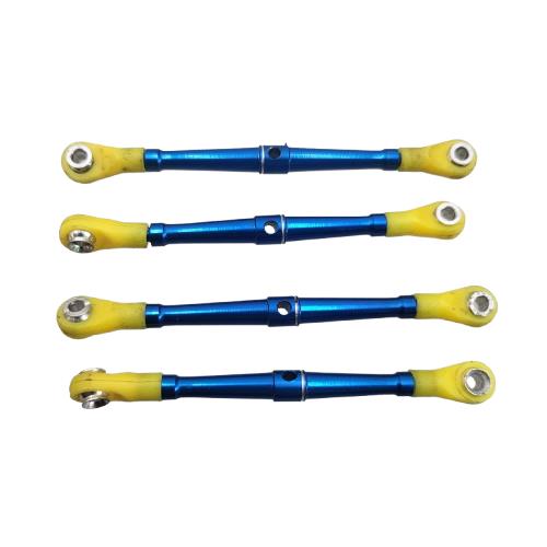 Team Associated Nitro TC3 Blue aluminum turnbuckles with yellow ends x4