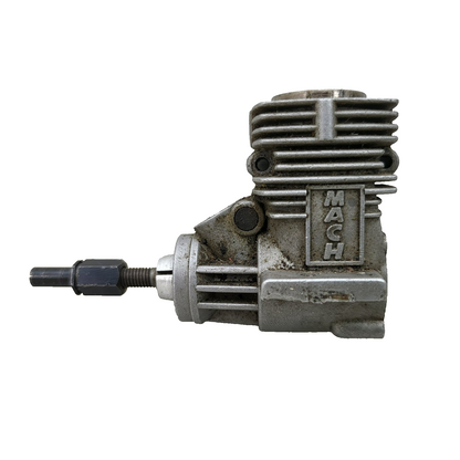 Mach 15 nitro motor, incomplete. Spins over cleanly, for parts or repair