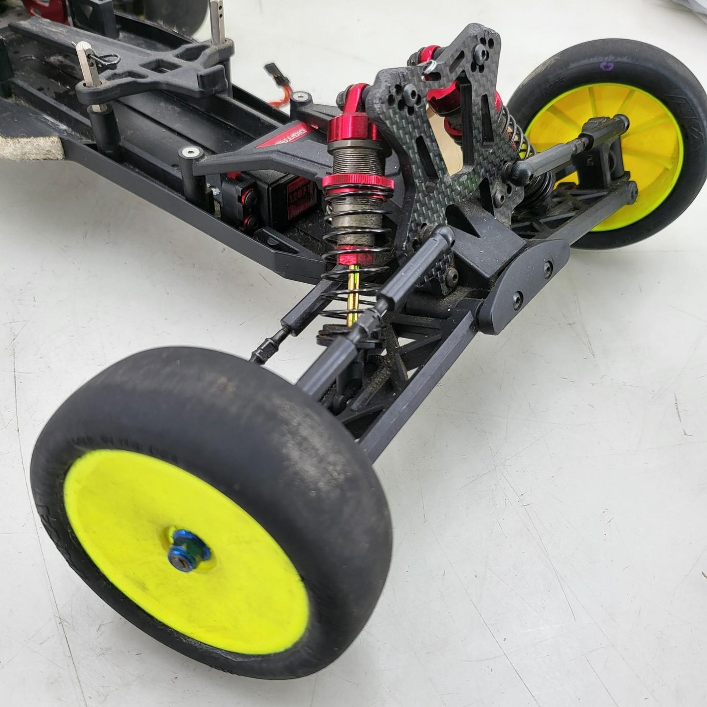 PR S1 V2 Buggy 1/10 2WD roller, carbon fiber towers, trans damaged