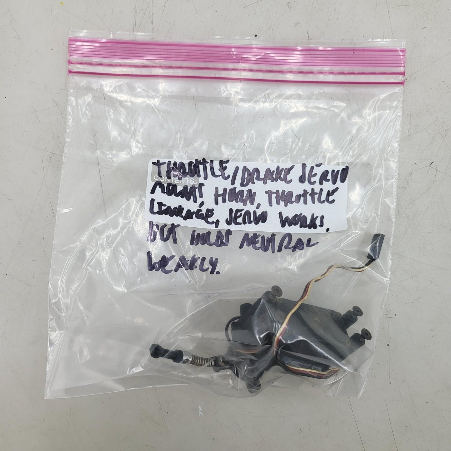 Team Associated RC10 GT throttle/brake servo- Tested & working but weak neutral
