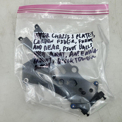 Team Associated RC10 B44 Factory team carbon fiber chassis plates/ upper decks