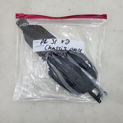 PR Racing S1 V2 chassis plate with guards