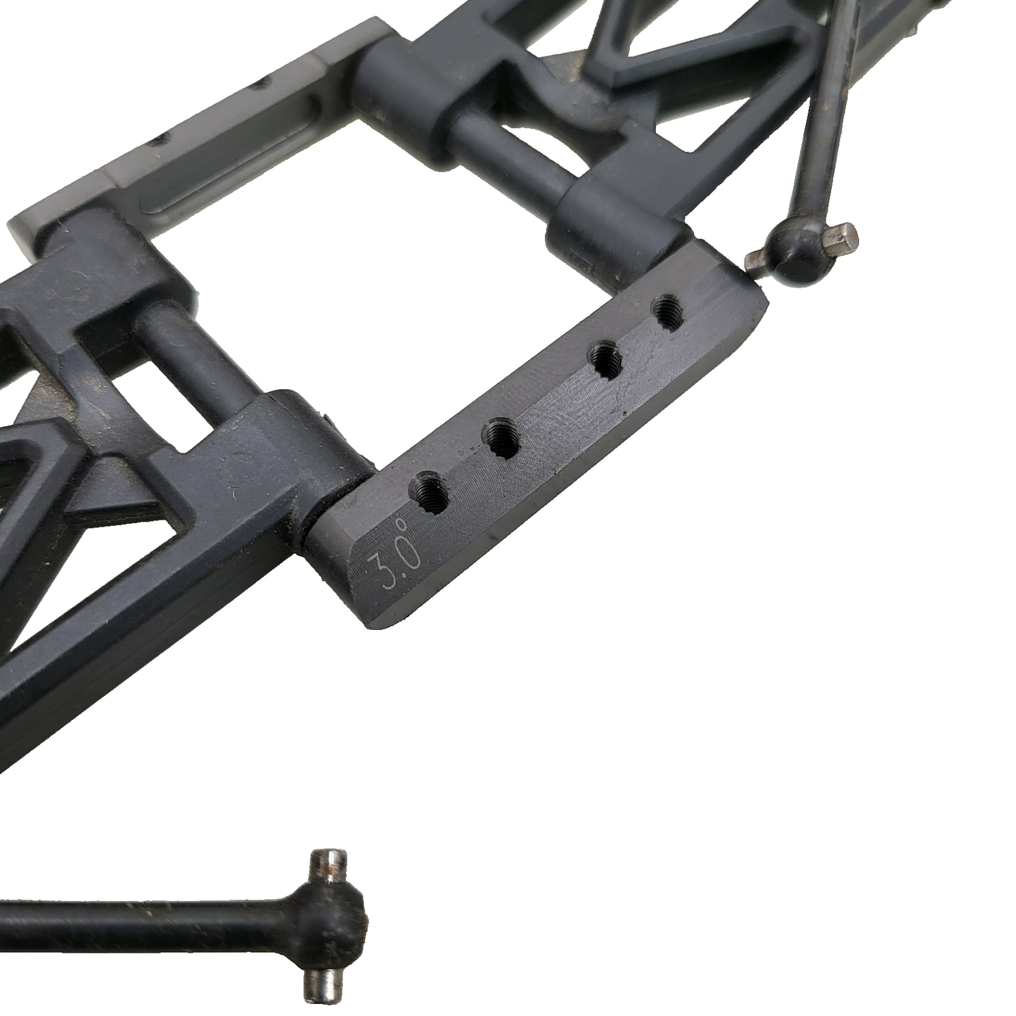 PR Racing S1 V2 front a-arms, links, axles, hubs, hexes, toe blocks, hinge pins