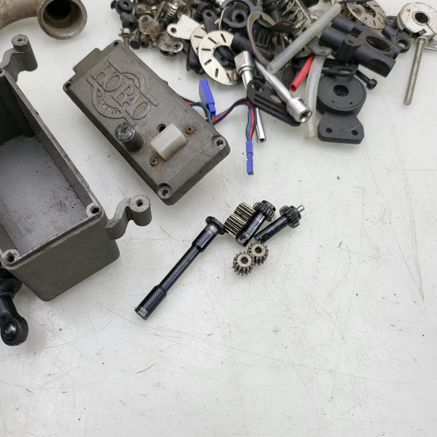 Hobao Hyper 7 parts lot mix, shock, receiver box, manifold, hardware, etc