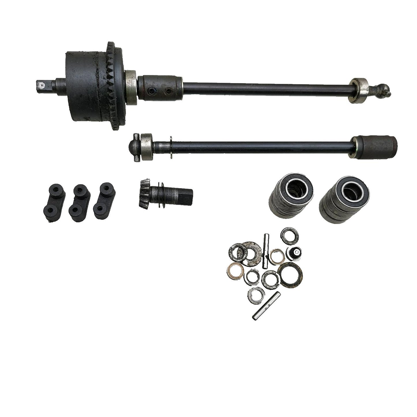 Hobao Hyper 7 differential assembly with driveshafts, bearings, misc.