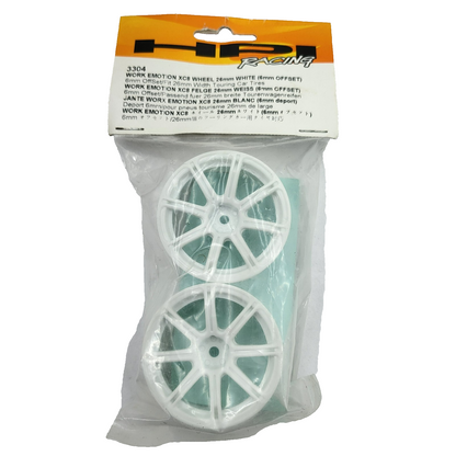 HPI Work emotion XC8 26mm white wheels , 6mm offset, white #3304