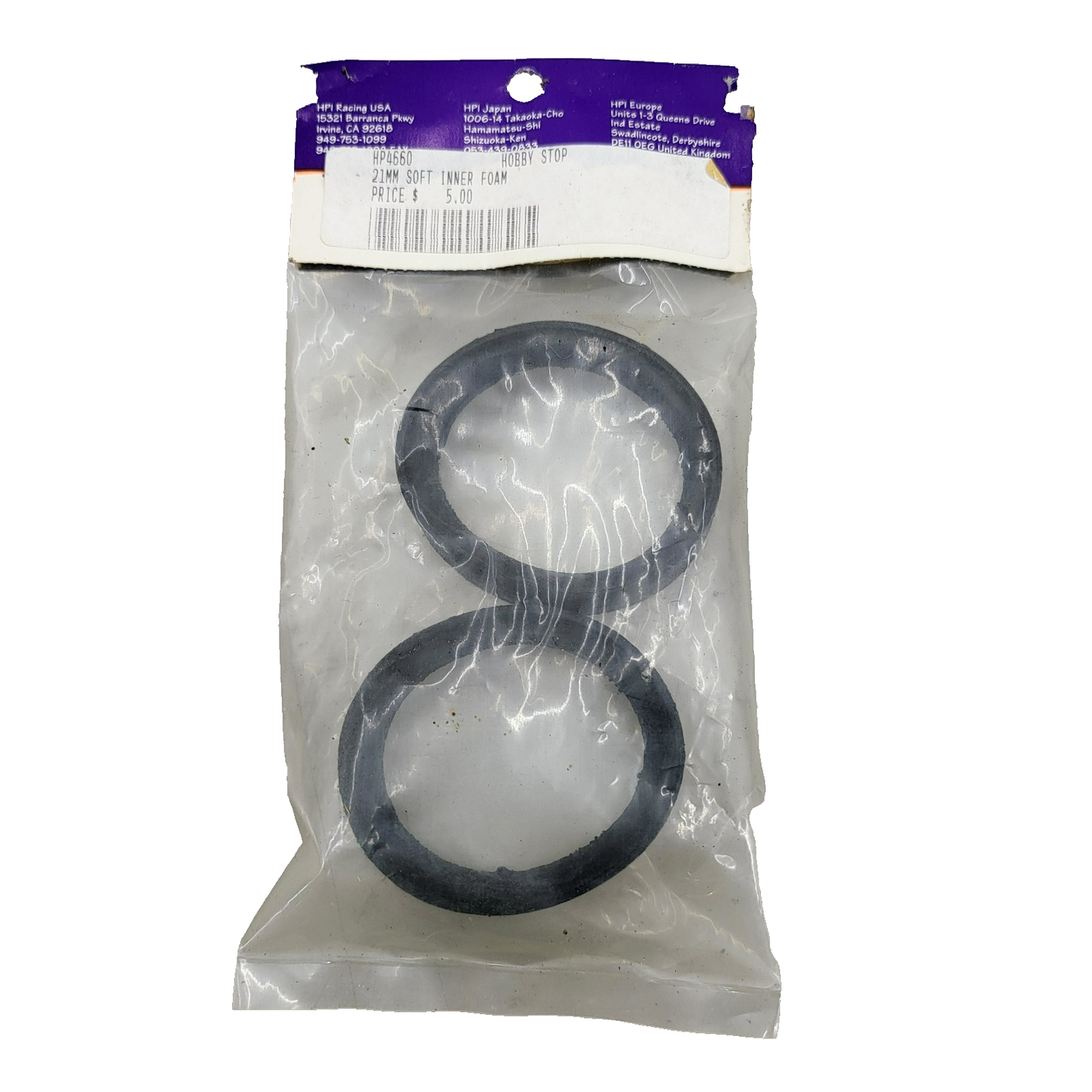 HPI Pro molded inner tire foam 21MM black, soft for 1/10th scale #4660