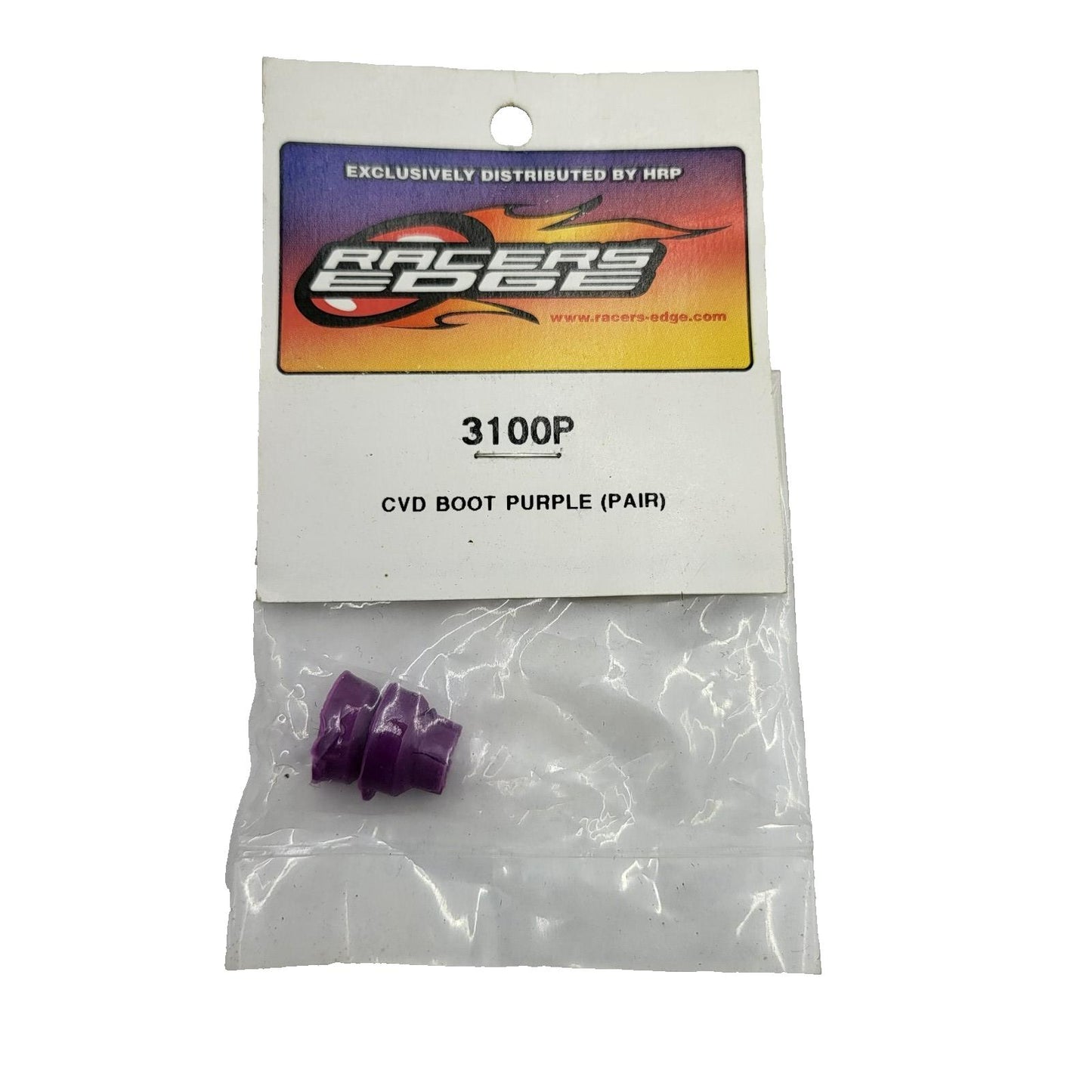 Racers Edge RC CVD boot, purple. 1 pair #3100P NOS- cracking