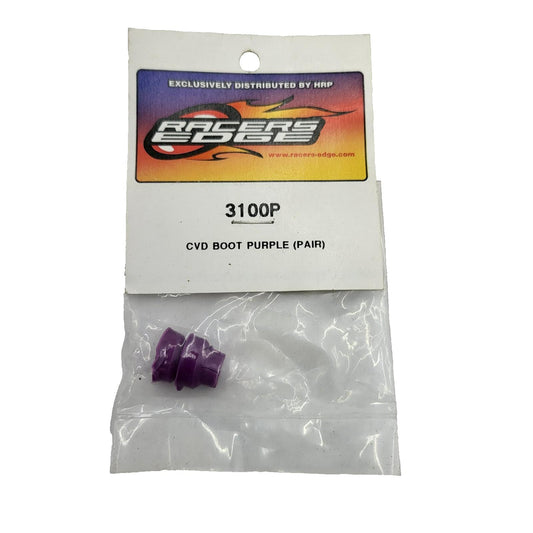 Racers Edge RC CVD boot, purple. 1 pair #3100P NOS- cracking