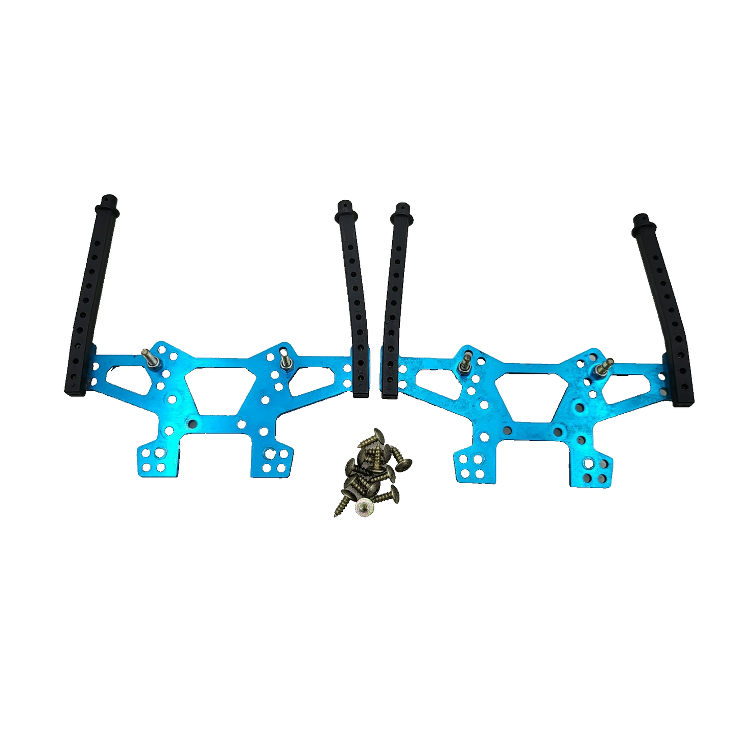 Duratrax Nitro Quake front and rear shock towers with body posts and hardware