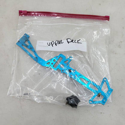 Duratrax Nitro Quake blue aluminum upper deck