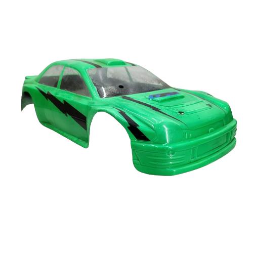 1/10th scale RC nitro body/ shell Subaru painted green removed from Schumacher