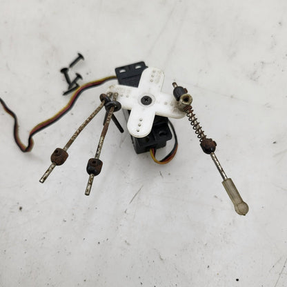 Hitec HS-303 throttle and braking servo removed from Duramax nitro Quake